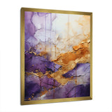 Gold Purple Abstract Fractal I - Abstract Canvas Wall Art