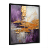 Gold Purple Abstract Fractal III - Abstract Canvas Wall Art