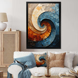 Collaged Spiral - Abstract Canvas Wall Art