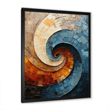 Collaged Spiral - Abstract Canvas Wall Art