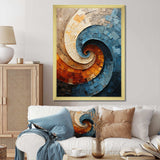 Collaged Spiral - Abstract Canvas Wall Art