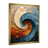 Collaged Spiral - Abstract Canvas Wall Art