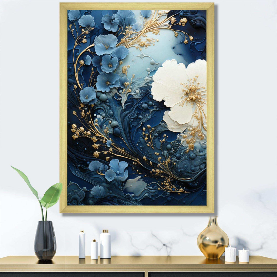 Liquid Ink Spiral II - Abstract Canvas Wall Art