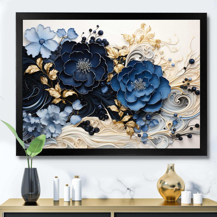 Idesignart liquid ink spiralscape i abstract canvas wall art