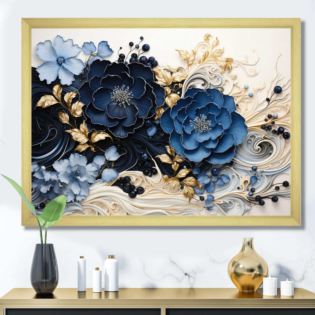 Idesignart liquid ink spiralscape i abstract canvas wall art