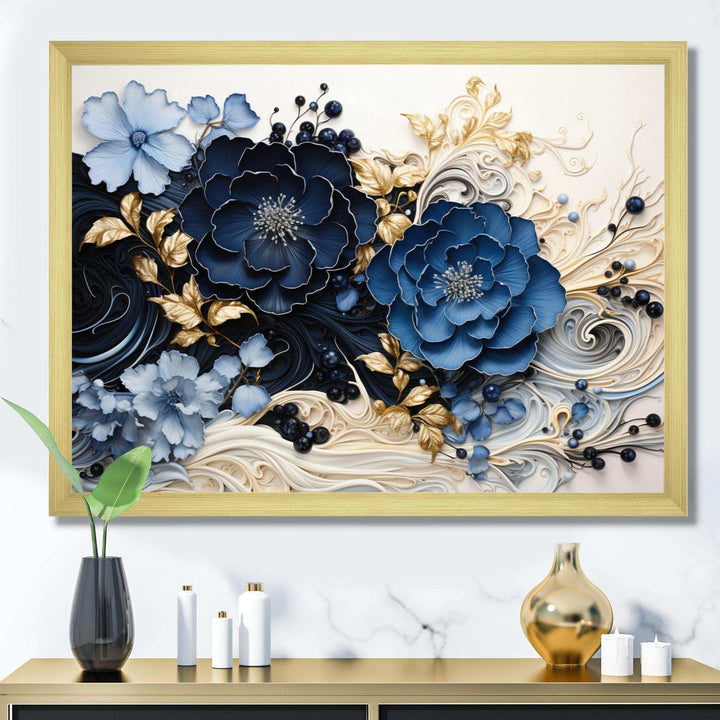 Idesignart liquid ink spiralscape i abstract canvas wall art