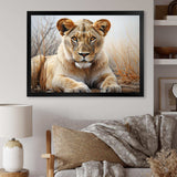 Africa Lioness Power I - Landscapes Canvas Wall Art