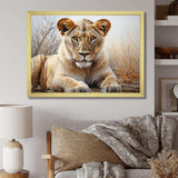 Africa Lioness Power I - Landscapes Canvas Wall Art