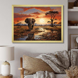 Africa Wildlife African Animals - Landscapes Canvas Wall Art