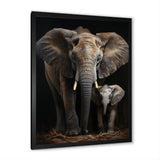 Elephant Family In Black And White - Elephant Wall Art Prints