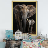 Elephant Family In Black And White - Elephant Wall Art Prints