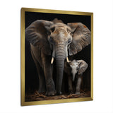 Elephant Family In Black And White - Elephant Wall Art Prints