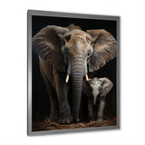 Elephant Family In Black And White - Elephant Wall Art Prints