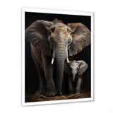 Elephant Family In Black And White - Elephant Wall Art Prints