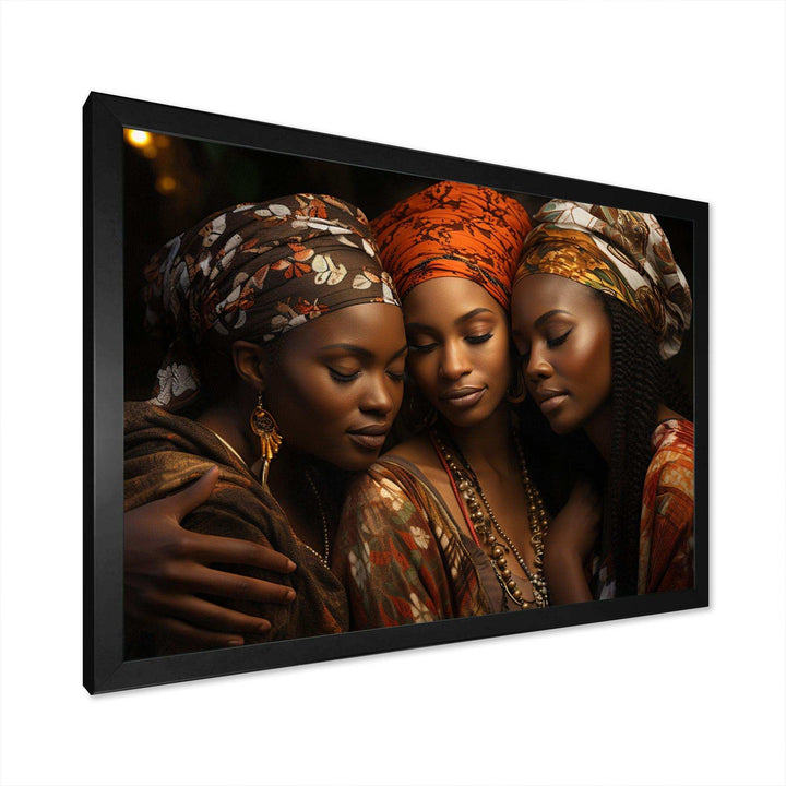 World Cultures Sisters I - People Canvas Wall Art