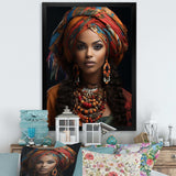 African Adorned Beauty I - People Canvas Wall Art