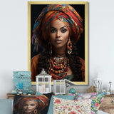 African Adorned Beauty I - People Canvas Wall Art