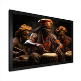 African Rhythmic Drums II - People Canvas Wall Art