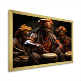 African Rhythmic Drums II - People Canvas Wall Art