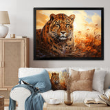 Orange Black African Leopard Animals - Leopard Wall Art Prints