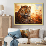 Orange Black African Leopard Animals - Leopard Wall Art Prints