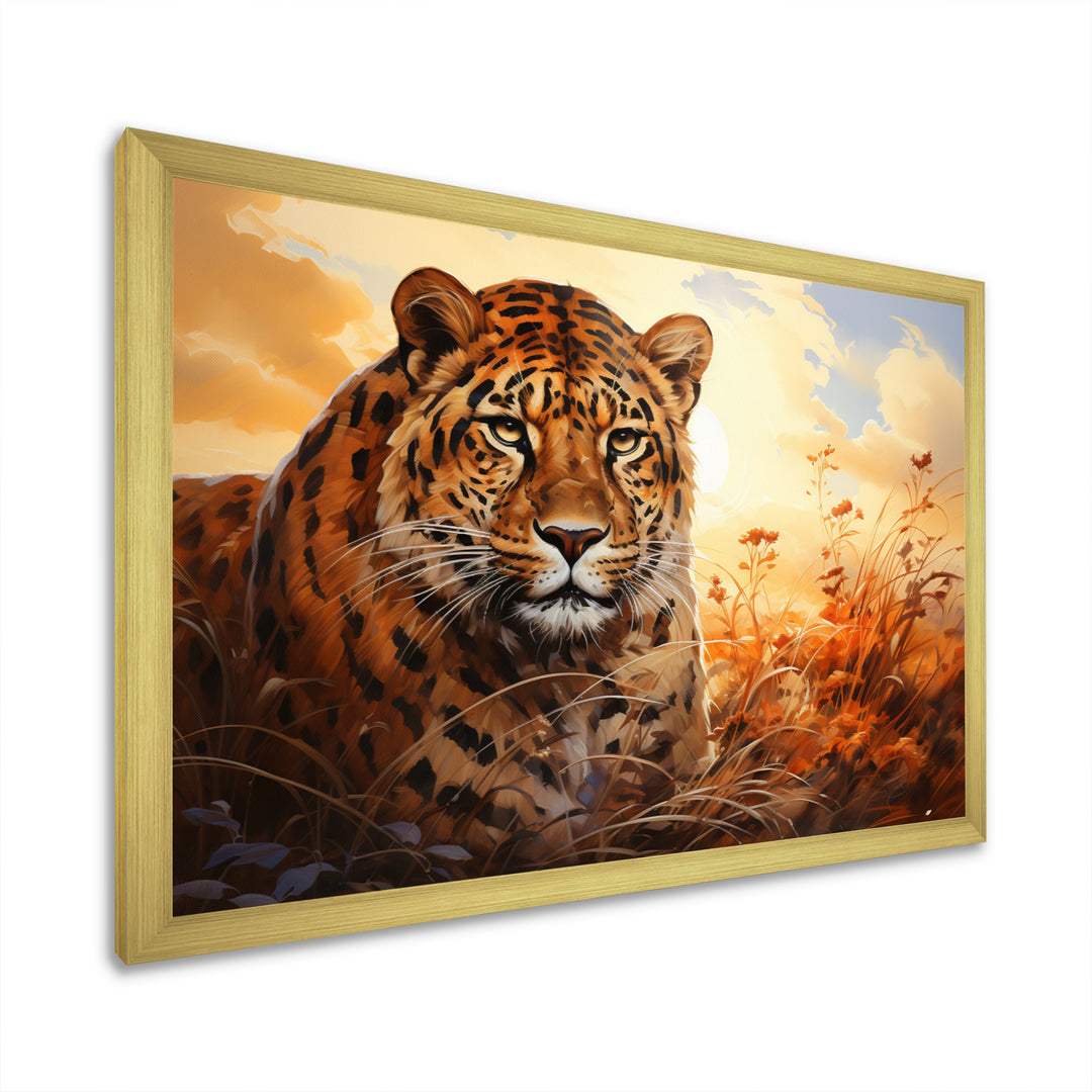 Orange Black African Leopard Animals - Leopard Wall Art Prints