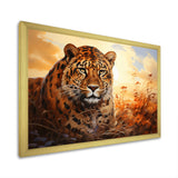 Orange Black African Leopard Animals - Leopard Wall Art Prints