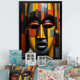 African Tribal Mask Kente II - People Canvas Wall Art