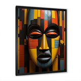 African Tribal Mask Kente II - People Canvas Wall Art