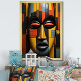 African Tribal Mask Kente II - People Canvas Wall Art