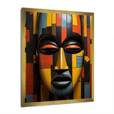 African Tribal Mask Kente II - People Canvas Wall Art