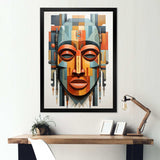 African Tribal Mask Kente I - People Canvas Wall Art