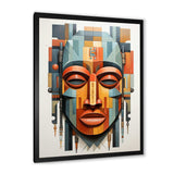 African Tribal Mask Kente I - People Canvas Wall Art