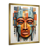 African Tribal Mask Kente I - People Canvas Wall Art