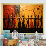 African Tribal Rhythms VIII - People Canvas Wall Art