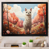 Coral Alpaca Alpacas - Coral Alpaca Wall Art