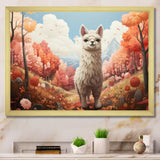 Coral Alpaca Alpacas - Coral Alpaca Wall Art