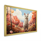 Coral Alpaca Alpacas - Coral Alpaca Wall Art