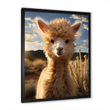 Alpaca Vibrant Portrait II - Animals Canvas Wall Art