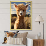 Alpaca Vibrant Portrait II - Animals Canvas Wall Art