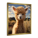 Alpaca Vibrant Portrait II - Animals Canvas Wall Art