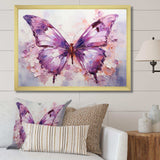 Purple Animal Amethyst Butterfly Delicate - Animals Canvas Wall Art