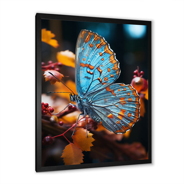 Turquoise Yellow Animal Butterfly - Butterfly Wall Art Prints