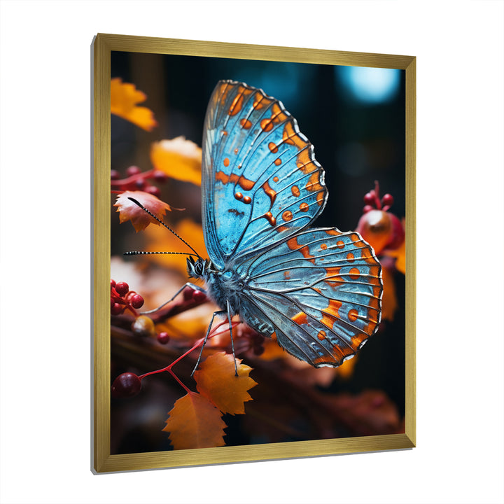Turquoise Yellow Animal Butterfly - Butterfly Wall Art Prints