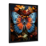 Orange Turquoise Animal Butterfly - Orange Butterfly Wall Art