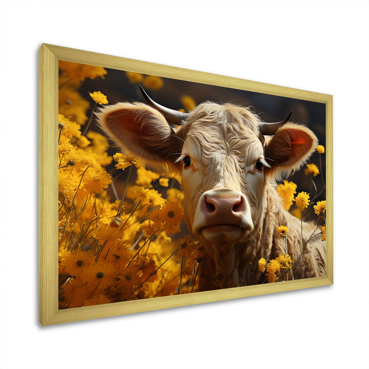 Cow Fields Of Gold - Cow Wall Decor