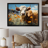 Cow Meadow Serenity - Cow Large Canvas Wall Art