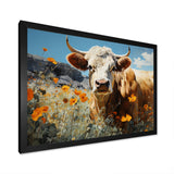 Cow Meadow Serenity - Cow Large Canvas Wall Art