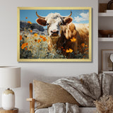 Cow Meadow Serenity - Cow Large Canvas Wall Art