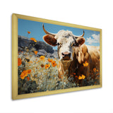 Cow Meadow Serenity - Cow Large Canvas Wall Art